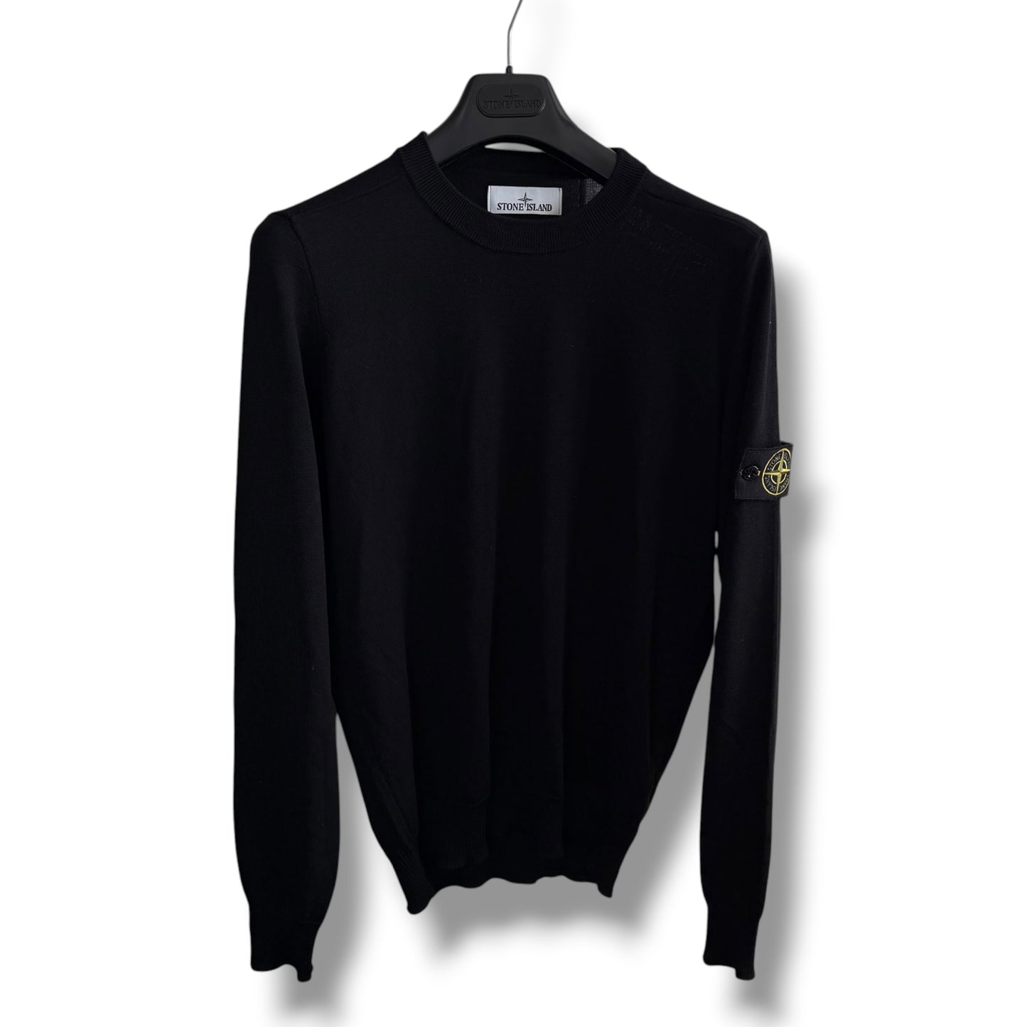 Stone Island Knitted Black Sweatshirt (S, 21”)