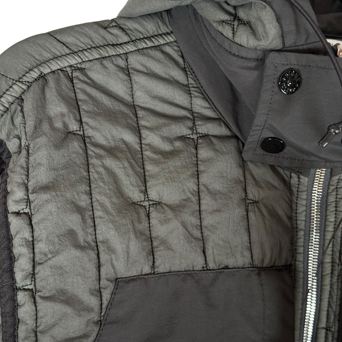 Stone Island Hooded Quilted Nylon Stella With Primaloft - TC (M, 23”)