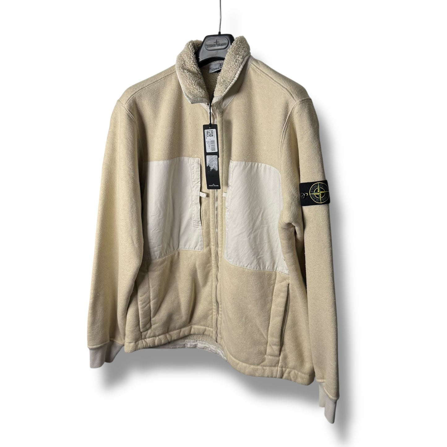 Stone Island Zip Up | Plated Terry Fleece (XL, 25”)