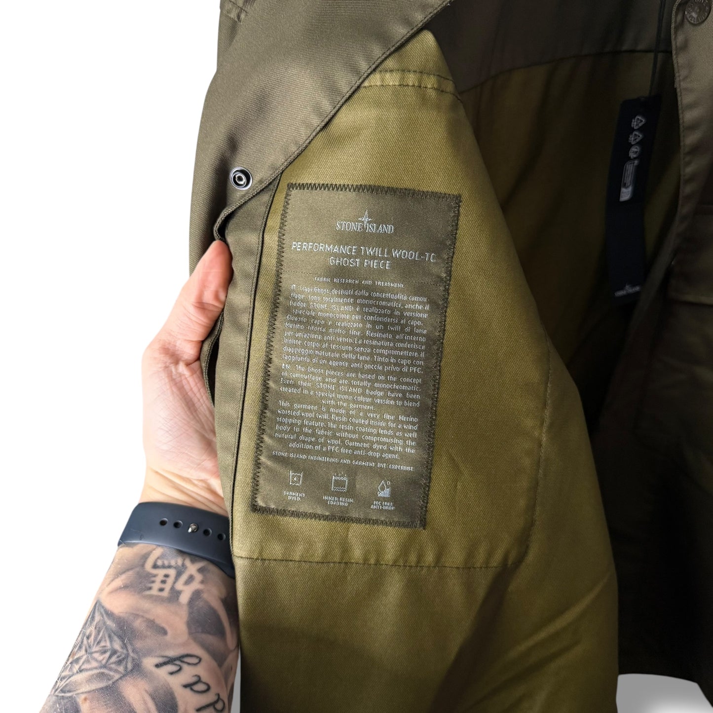 Stone Island Performance Twill Wool-TC Ghost Piece (XXL, 26.5”)