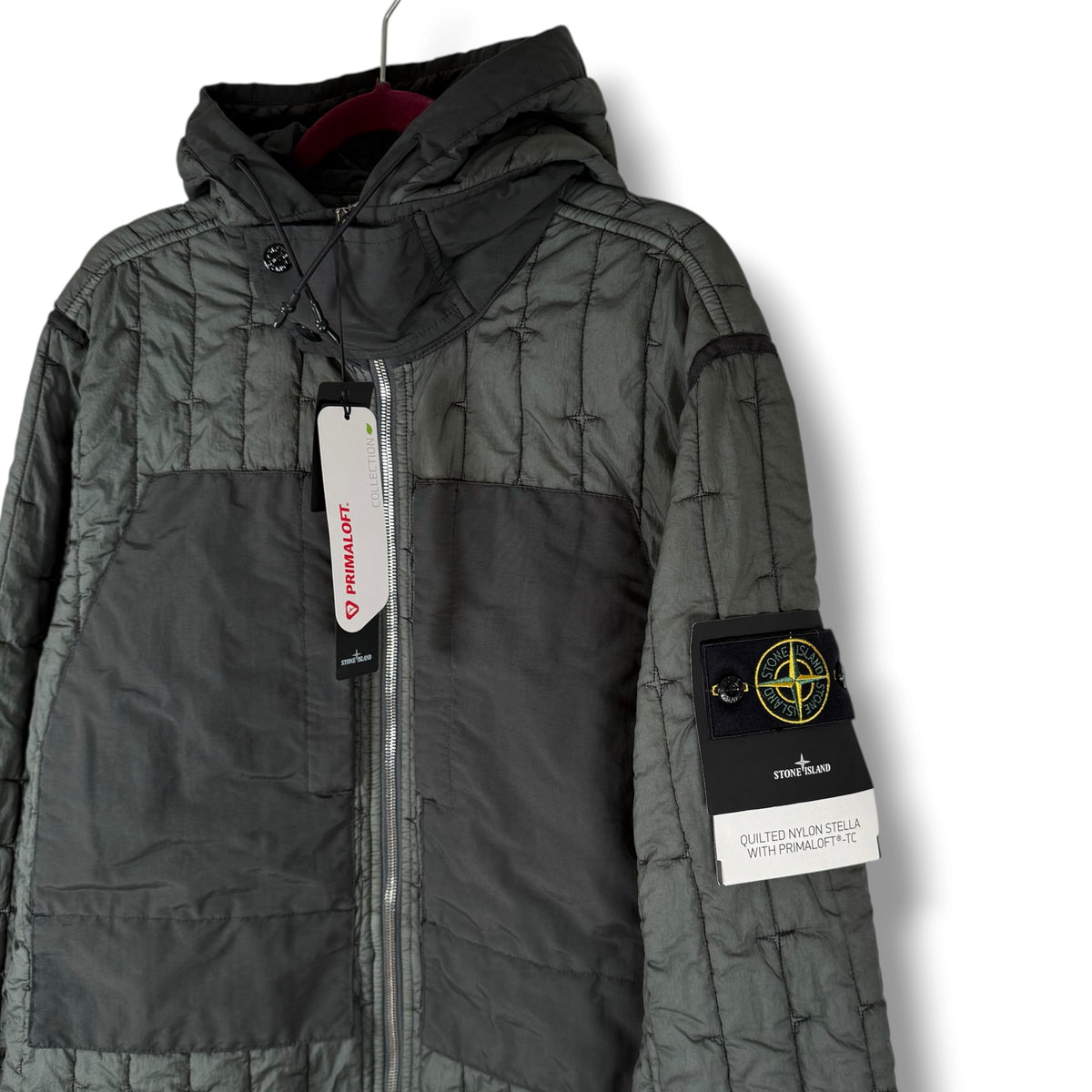 Stone Island Hooded Quilted Nylon Stella With Primaloft - TC (M, 23”)