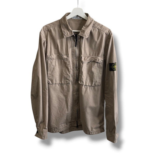 Stone Island Beige Overshirt (XL, 23”)