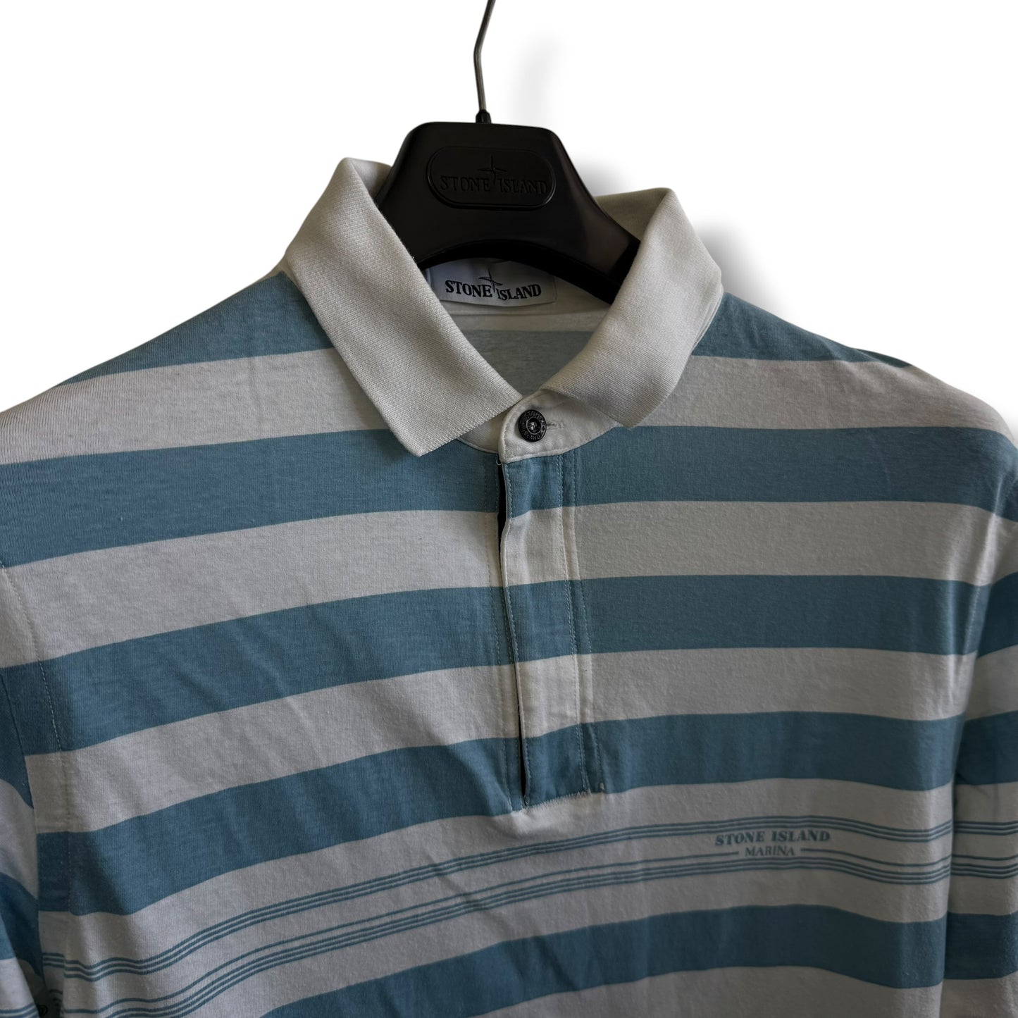 Stone Island Marina Long Sleeve 1/4 Zip Polo (XL, 23”)