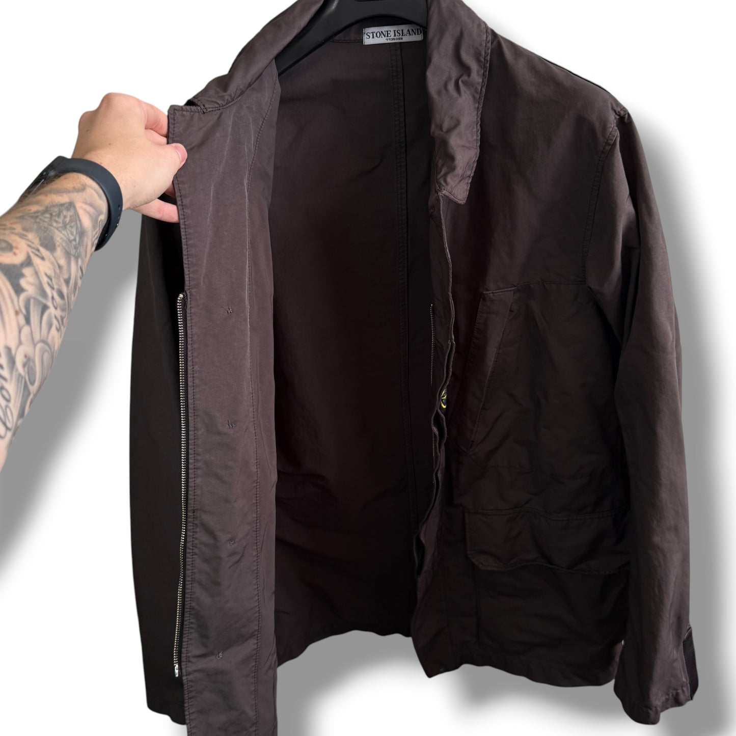 Stone Island Microfibre Centre Patch Field Jacket (XXL, 26”)