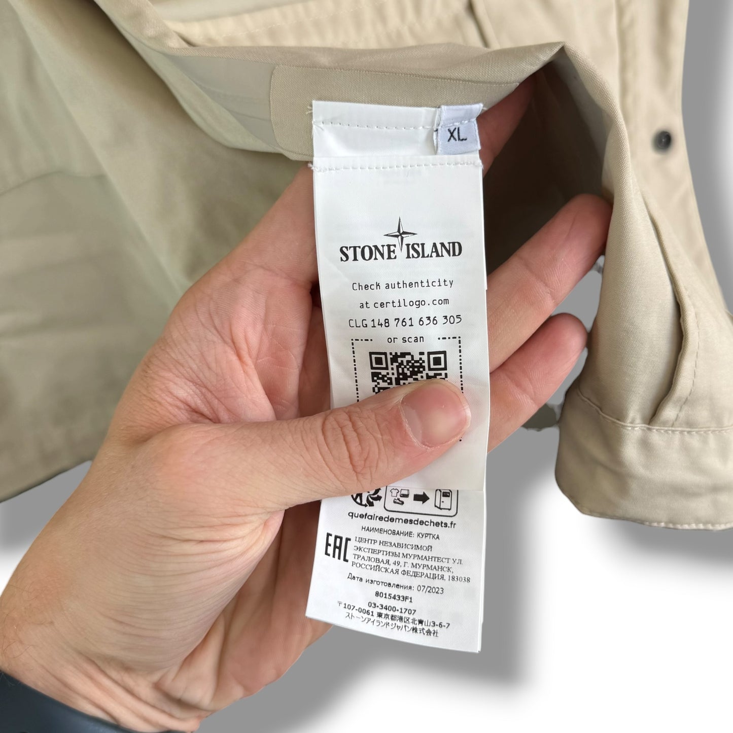 Stone Island O-Ventile Ghost Parka (XL, 26”)