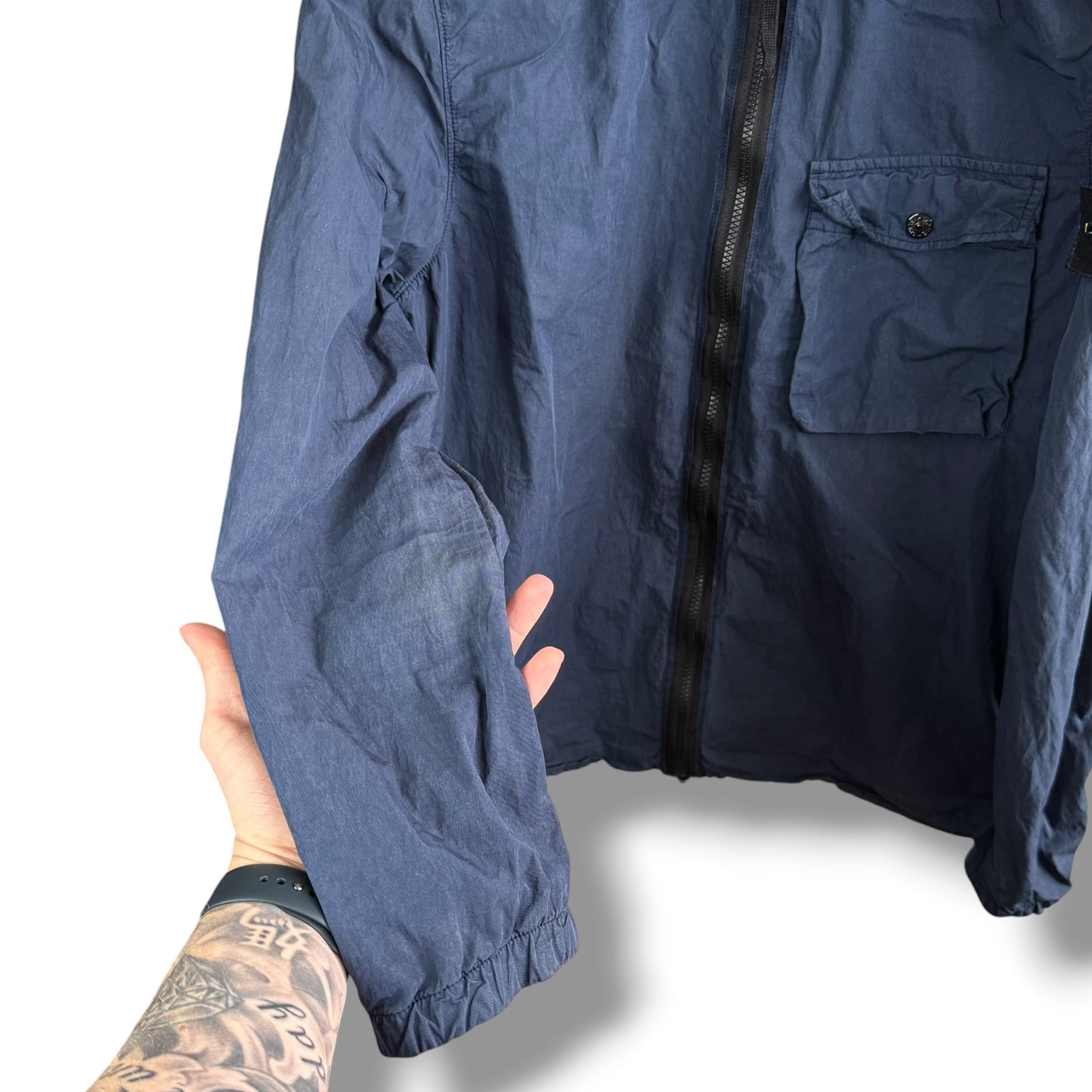 Stone Island Cotton / Polyamide Overshirt (M, 21.5”)