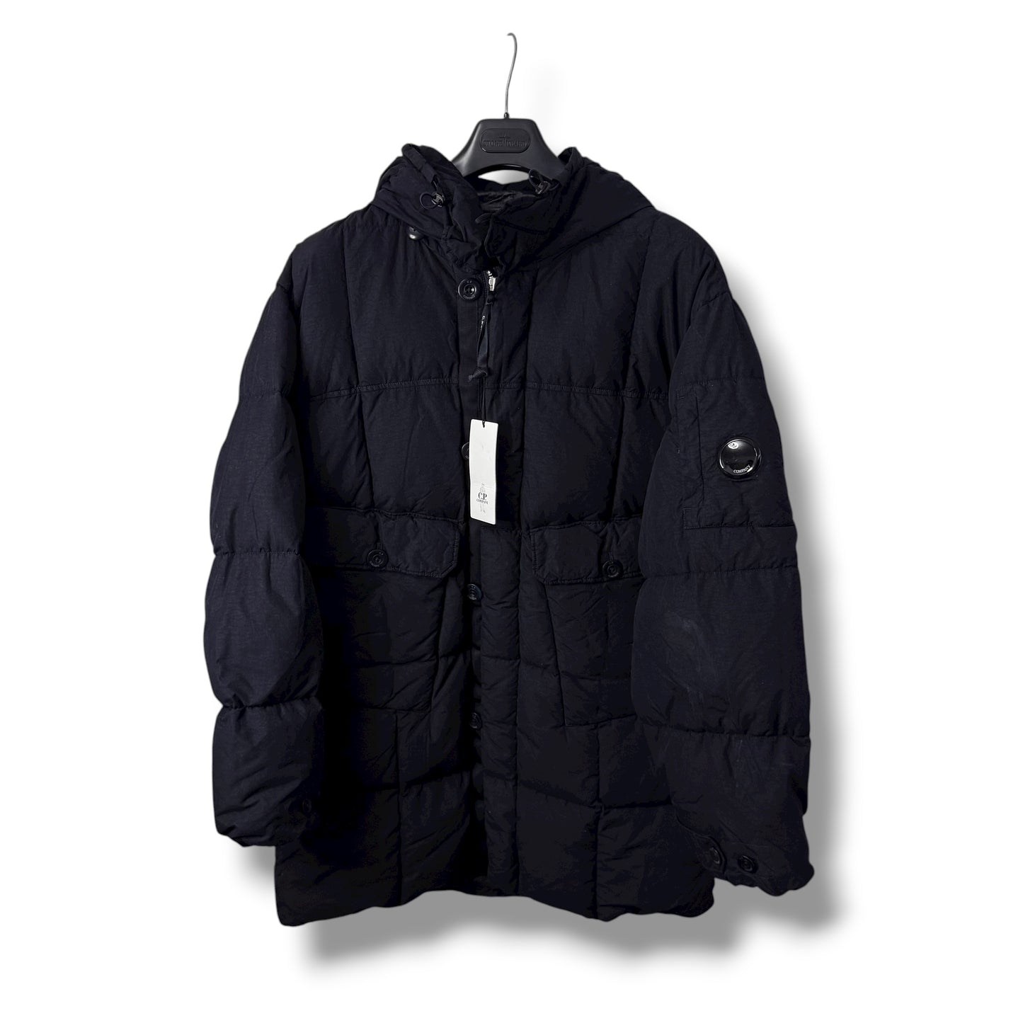 CP Company Flatt Nylon 3/4 Puffer (L, 24.5”)
