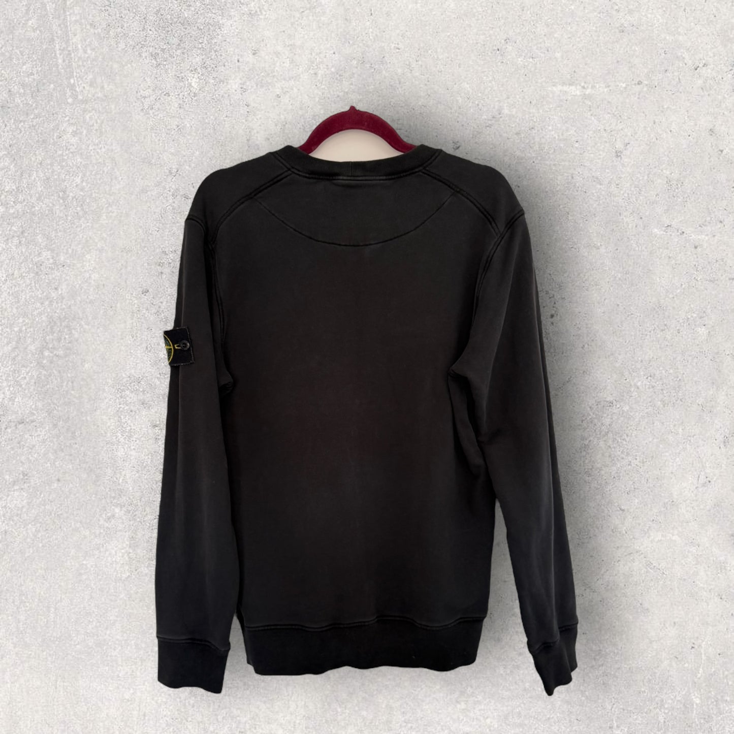 Stone Island Black Sweatshirt (L, 22”)