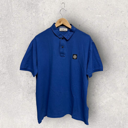 Stone Island Blue Polo (XXL, 26”)