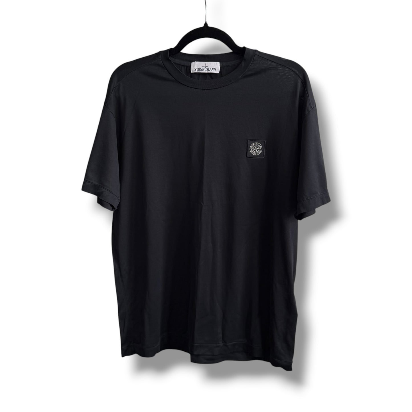 Stone Island Black T-shirt (L, 22.5”)