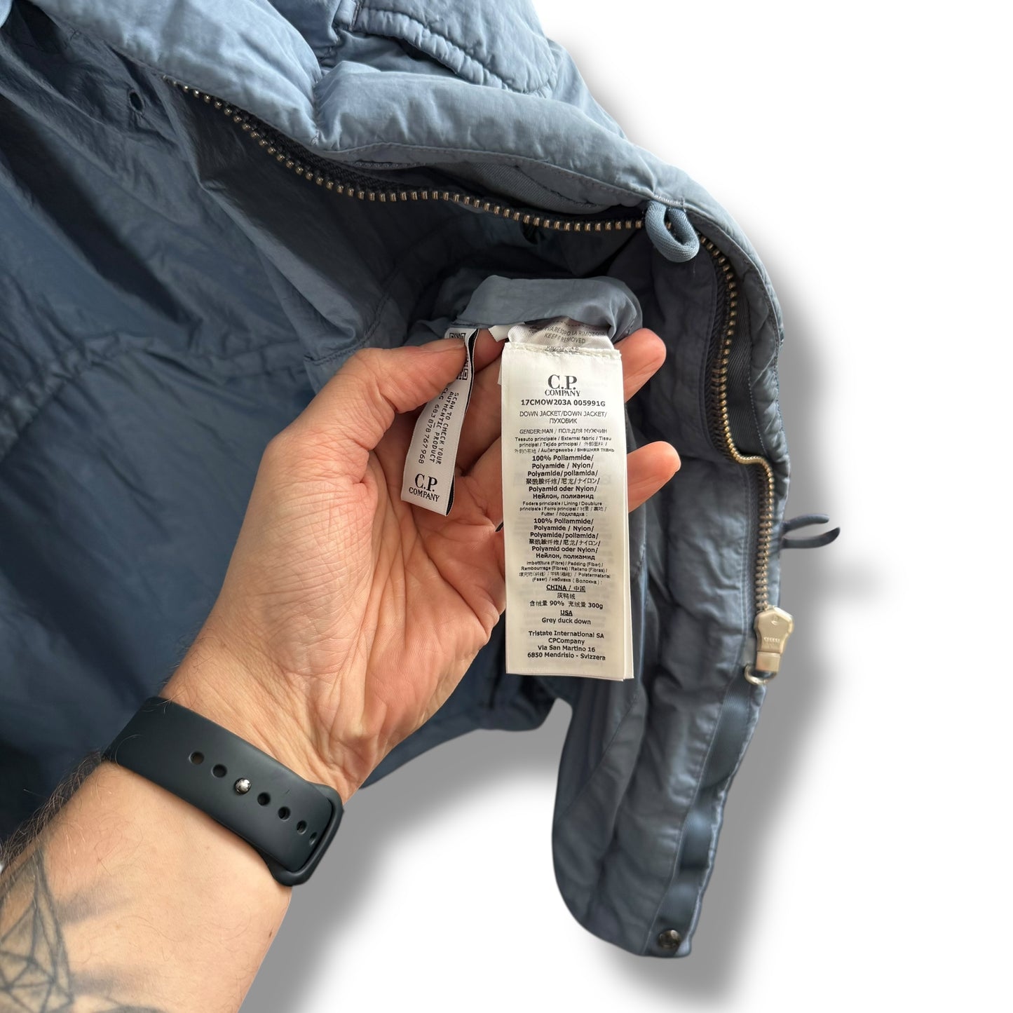 CP Company Flatt Nylon Down Coat (L, 24”)