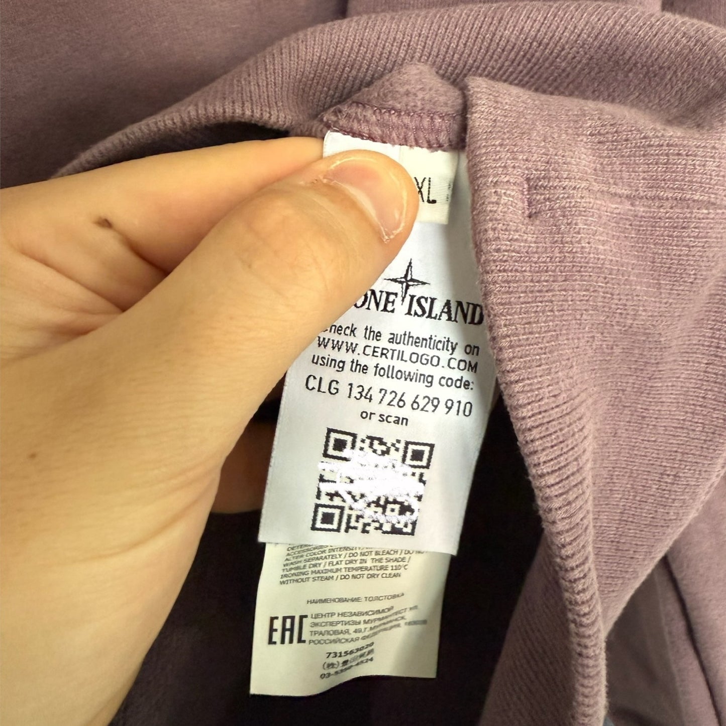 Stone Island Purple Sweatshirt (XL, 25”)