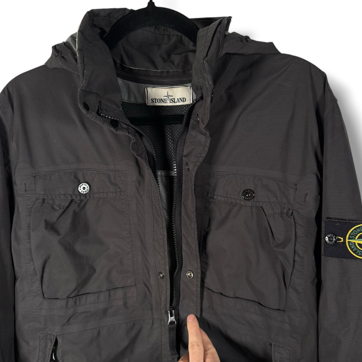 Stone Island Garment Dyed Performance Rip Stop Water Proof Jacket (M, 22”)