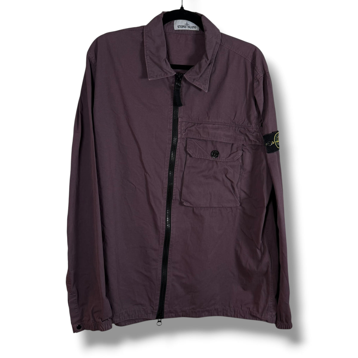 Stone Island Purple Overshirt (XL, 24”)