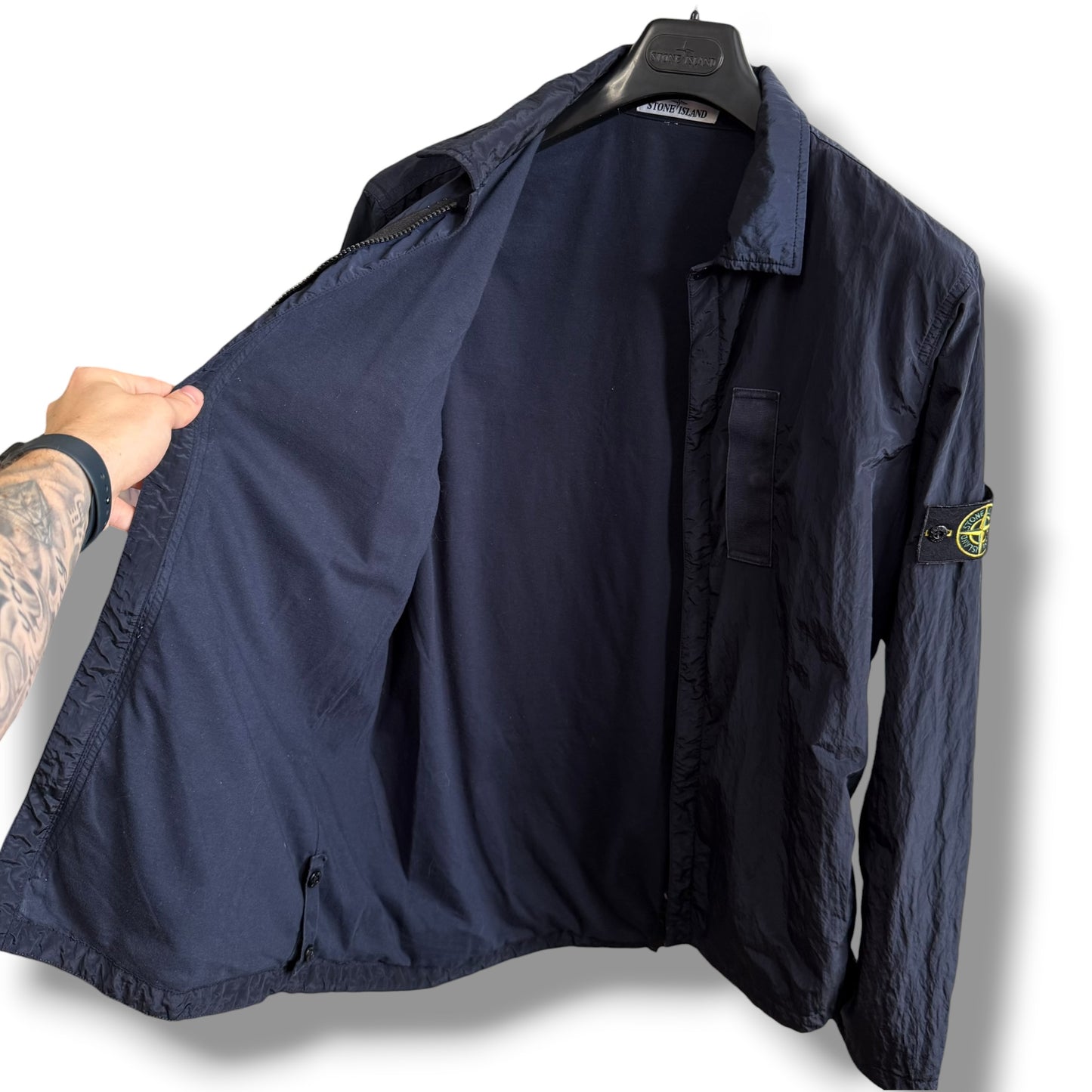 Stone Island Nylon Lined Overshirt (XL, 24”)