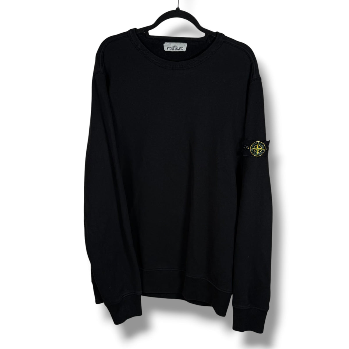 Stone Island Black Sweatshirt (XL, 24.5”)