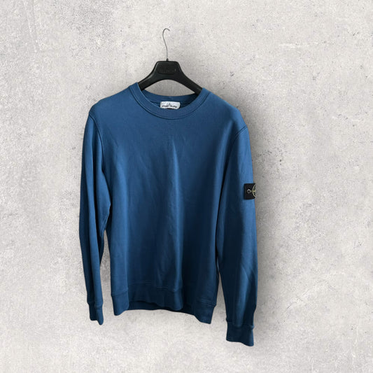 Stone Island Blue Sweatshirt (L, 22.5”)