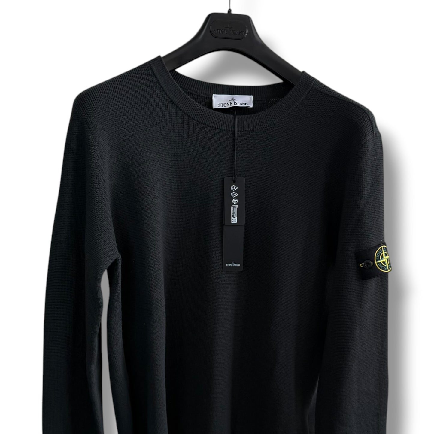 Stone Island Ribbed Jumper (L, 22.5”)