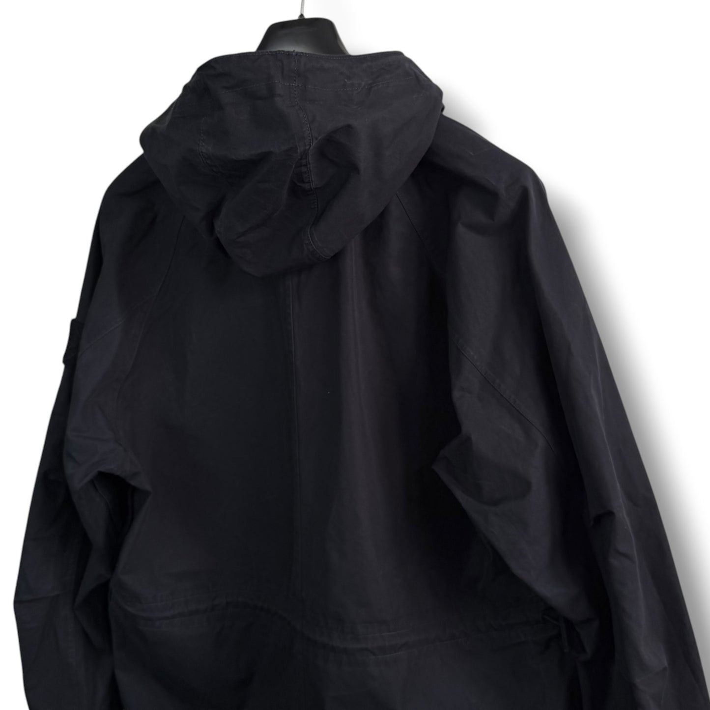 Stone Island Black O-Ventile Ghost Pullover Smock (L, 26”)