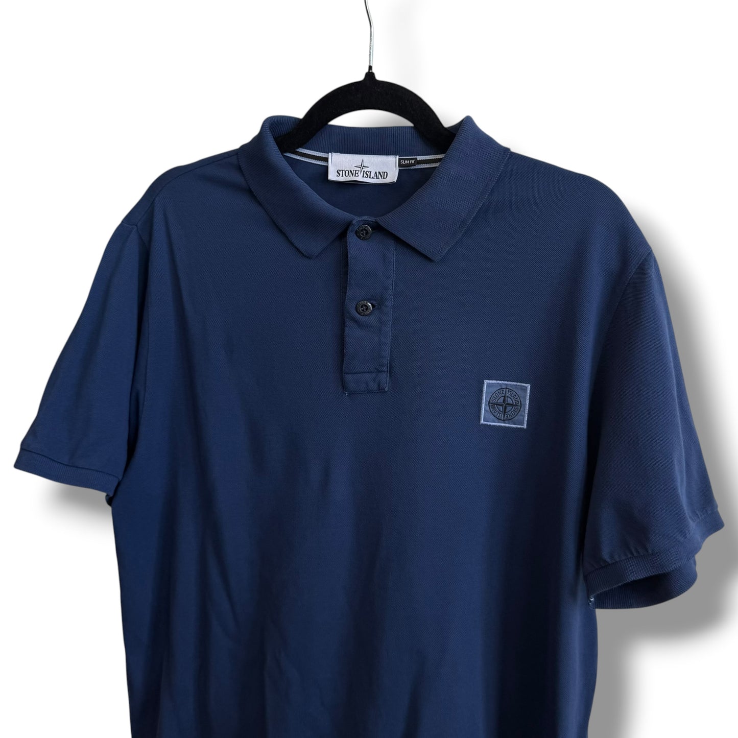 Stone Island Blue Polo (XXL, 23”)