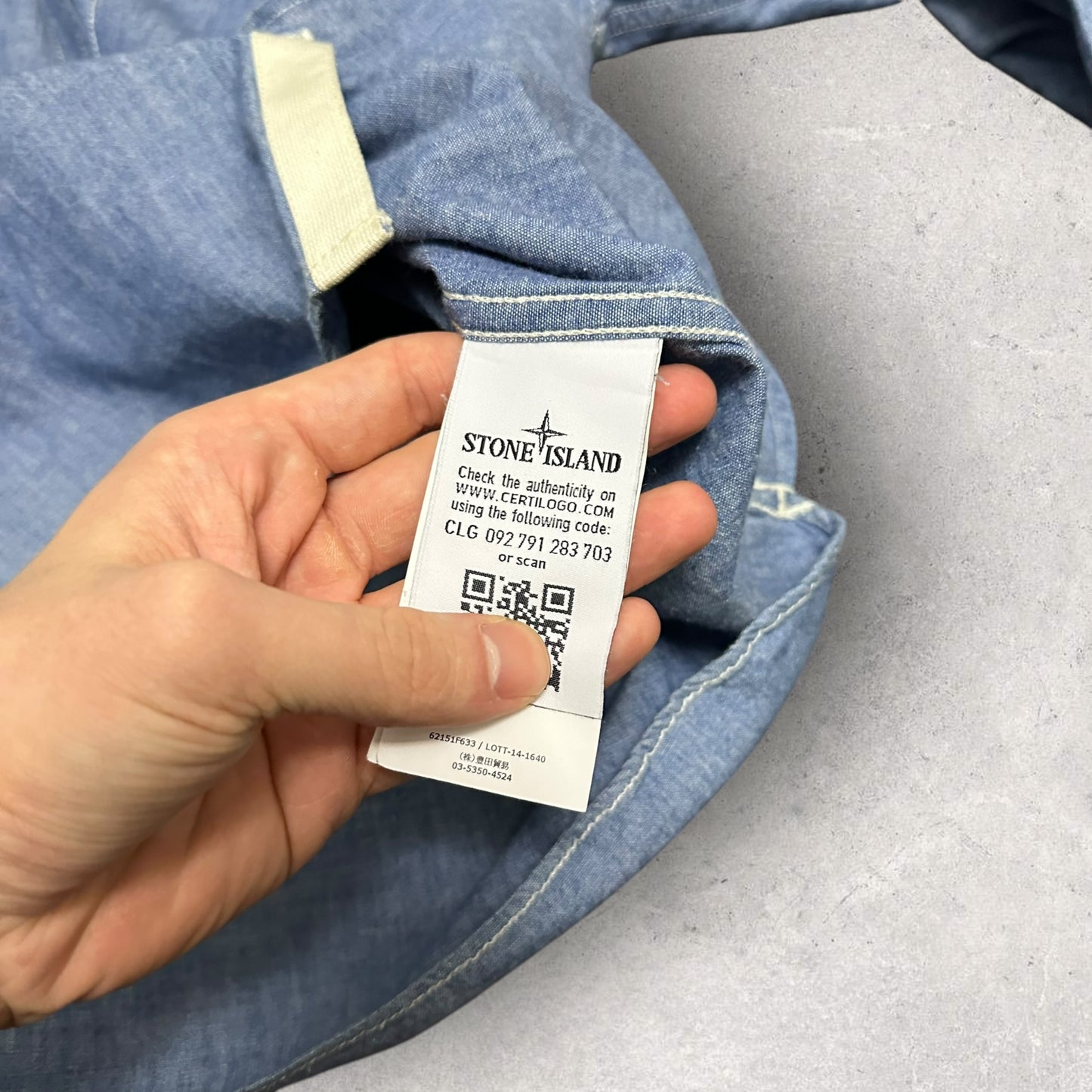 Stone Island Denim Overshirt (M 20”)