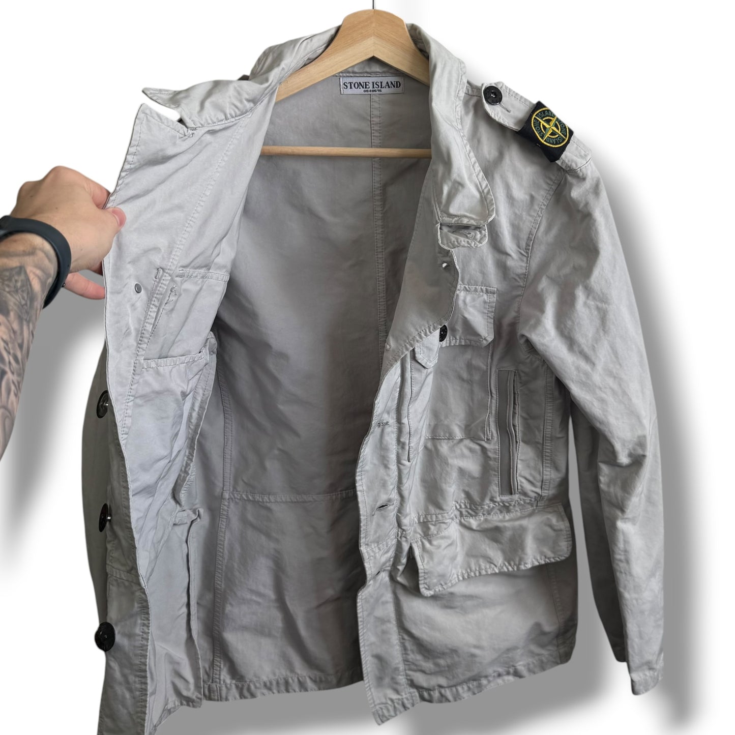 Stone Island David-TC Microfibre Field Jacket (L, 21.5”)