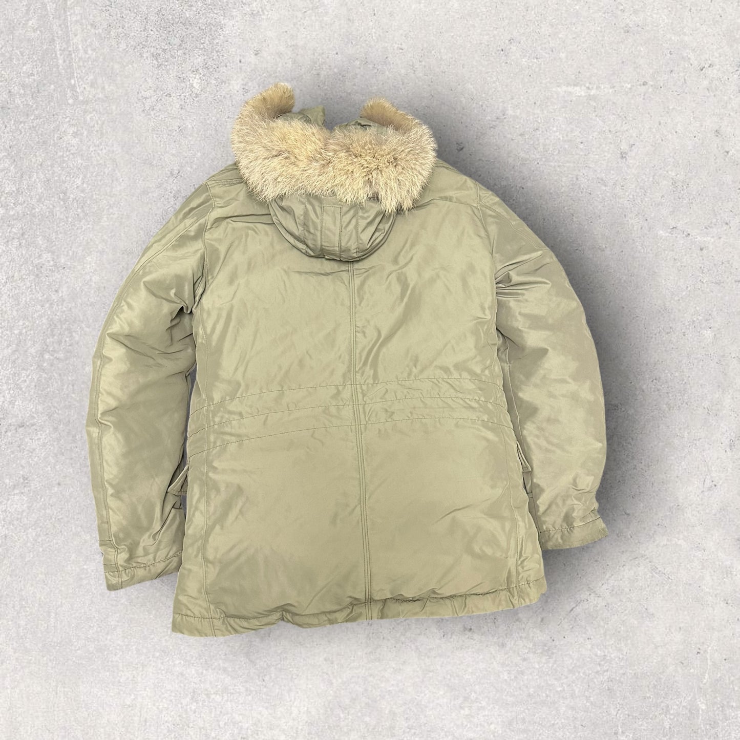 Stone Island Micro Yarn Fur Hood Coat (M 21.5”)