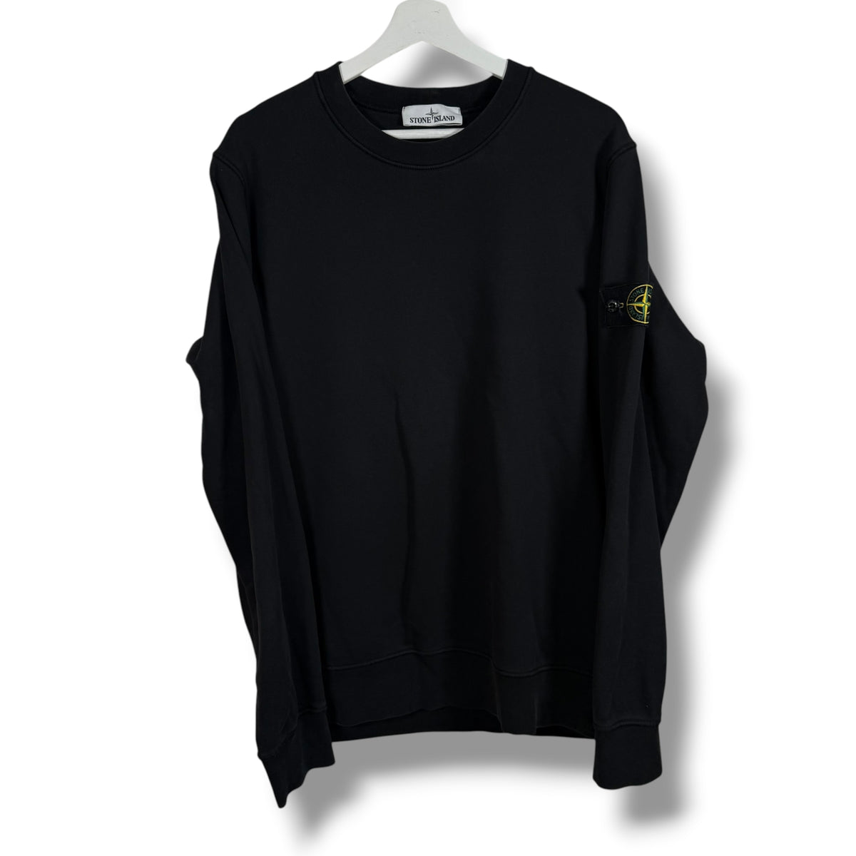 Stone Island Black Sweatshirt (L, 23”)