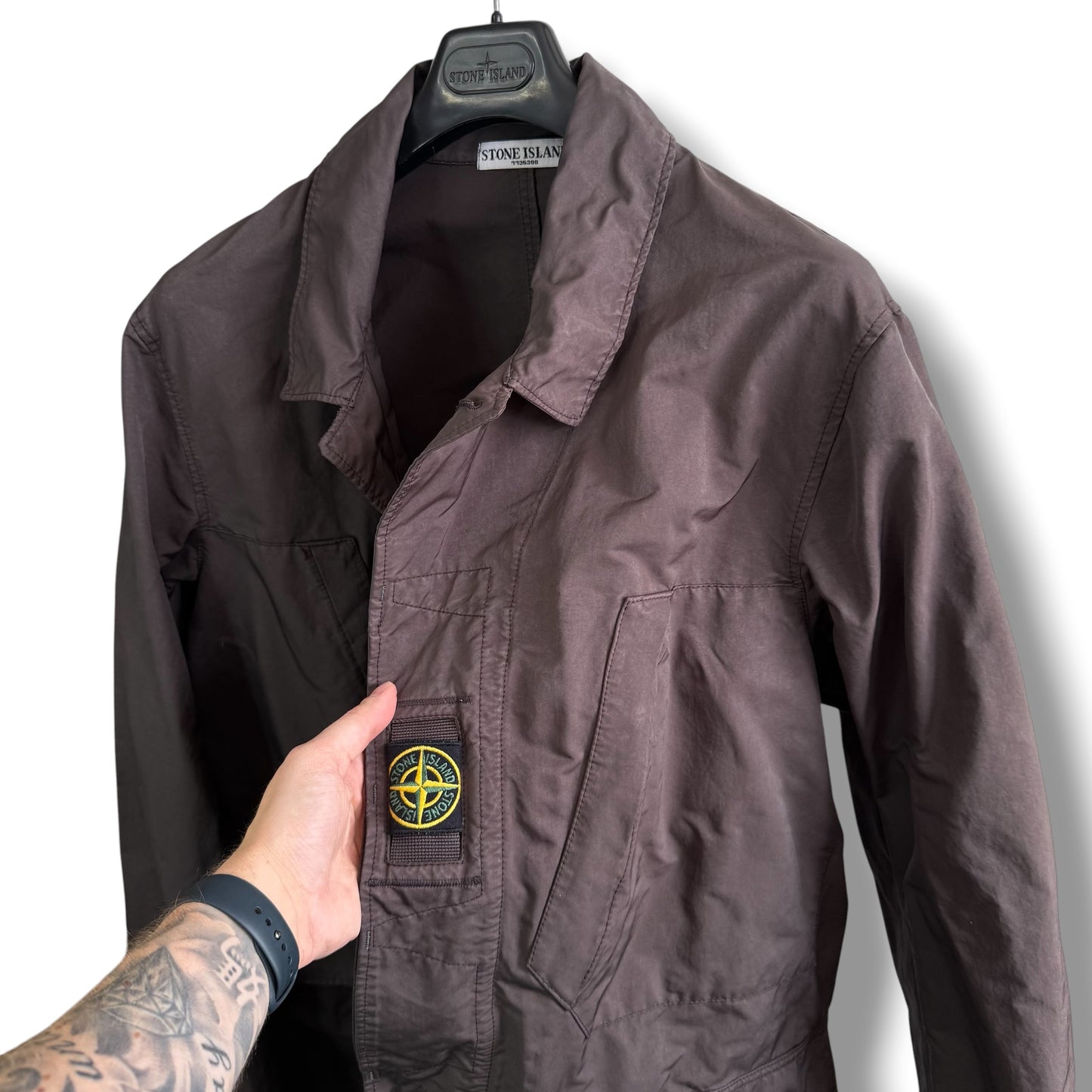 Stone Island Microfibre Centre Patch Field Jacket (XXL, 26”)