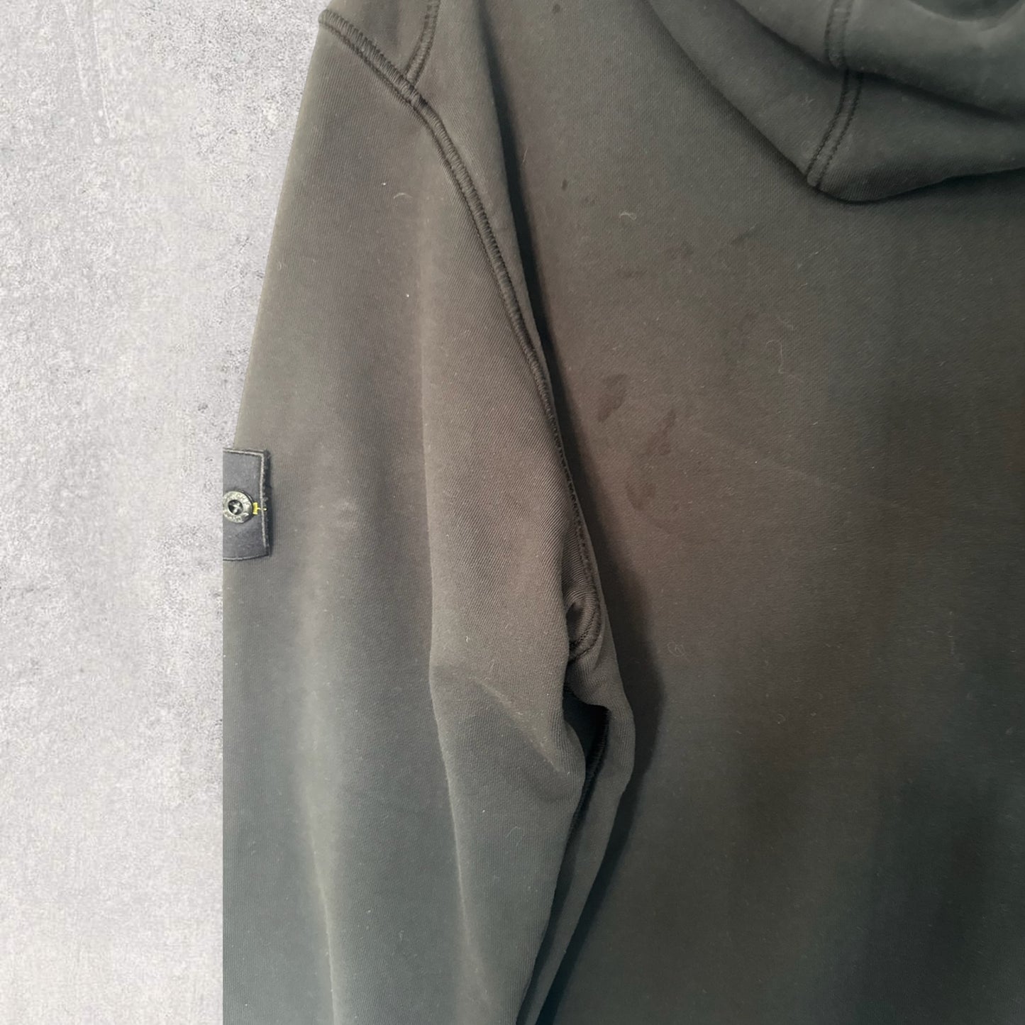 Stone Island Black Hoodie (3XL, 28”)