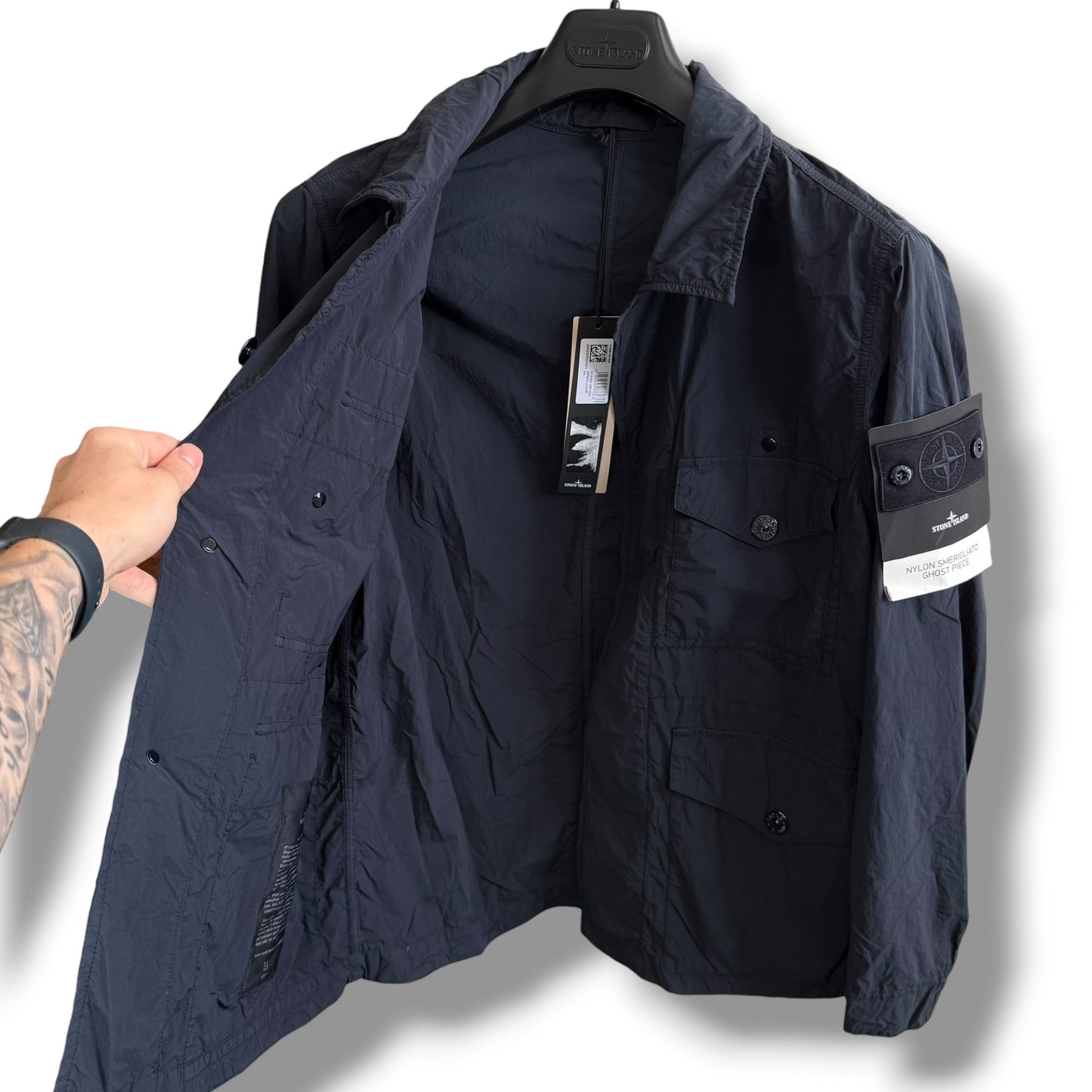 Stone Island Nylon Smerigliato Ghost Field Jacket (S, 21”)