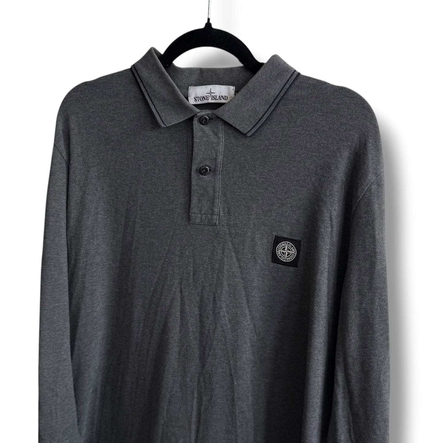 Stone Island Long Sleeve Polo (2XL, 23.5”)