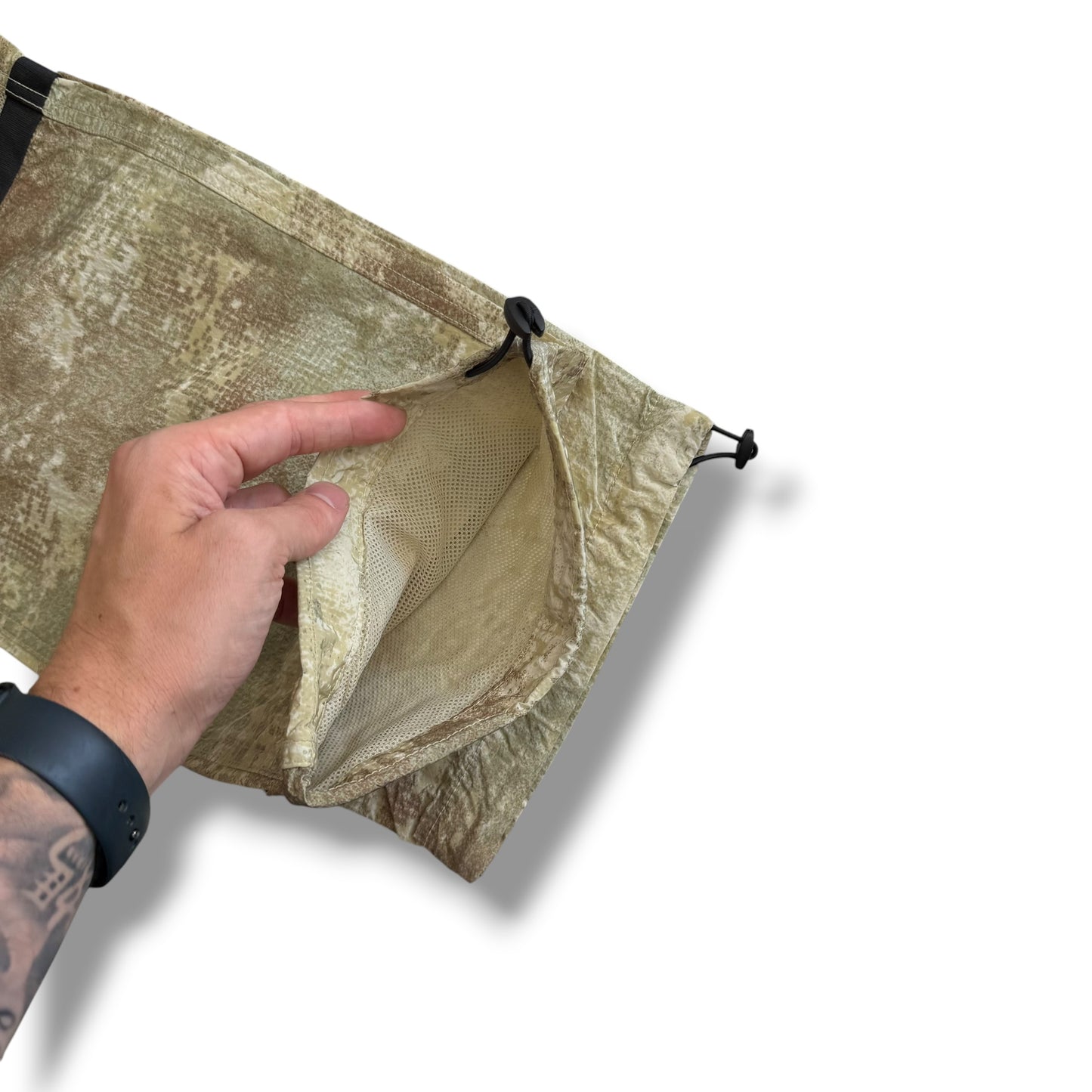 Stone Island Dissolving Grid Camo Cargos (L, 34”)