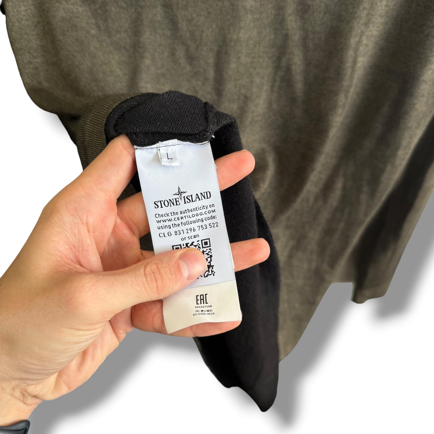 Stone Island Fast Dry + Air Brush Knitted Jumper (L, 21”)