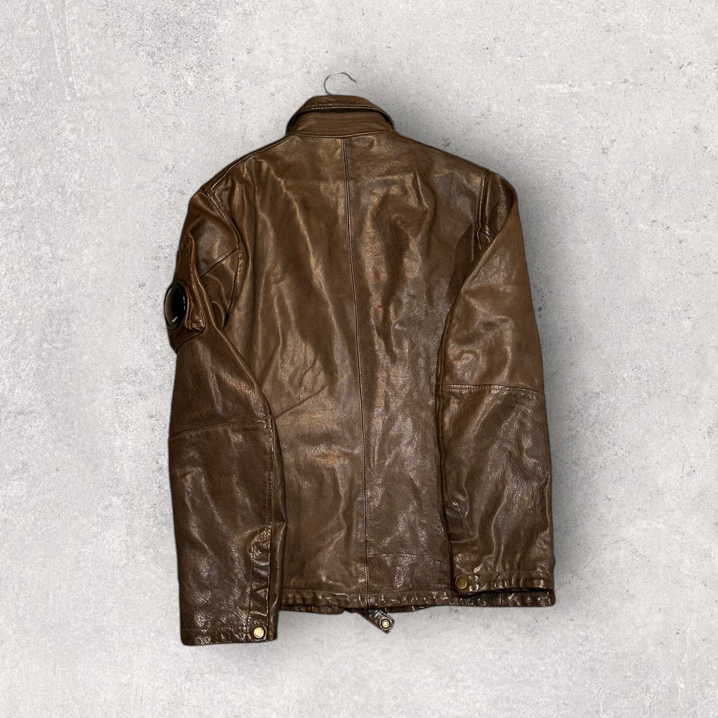 CP Company Genuine Buffalo Leather Heavy Jacket - (L 22”)