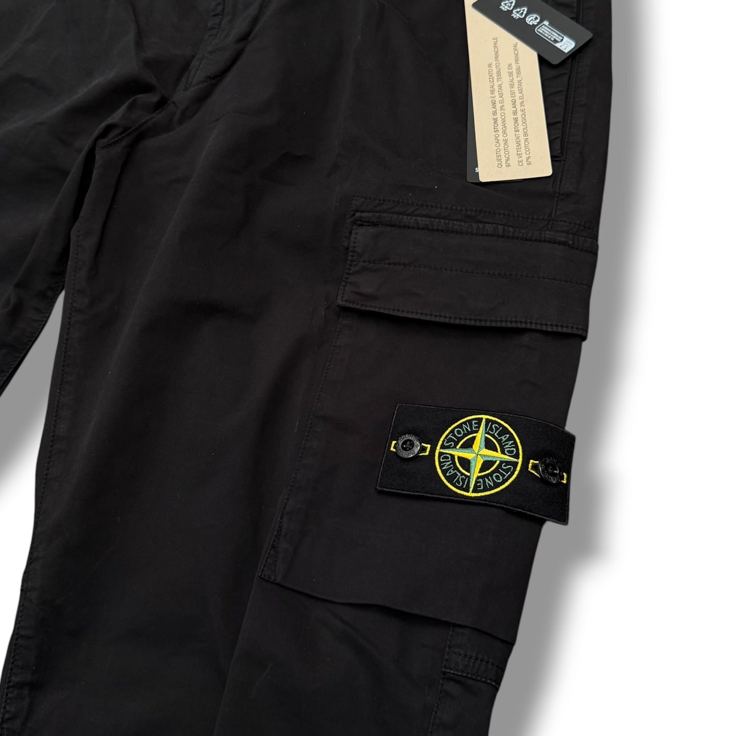 Stone Island Black Cargos (34”)