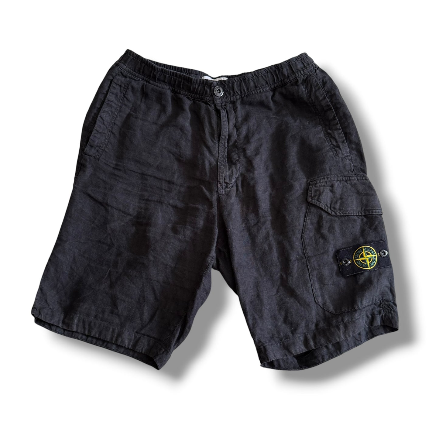 Stone Island Linen Cargo Shorts (32”)