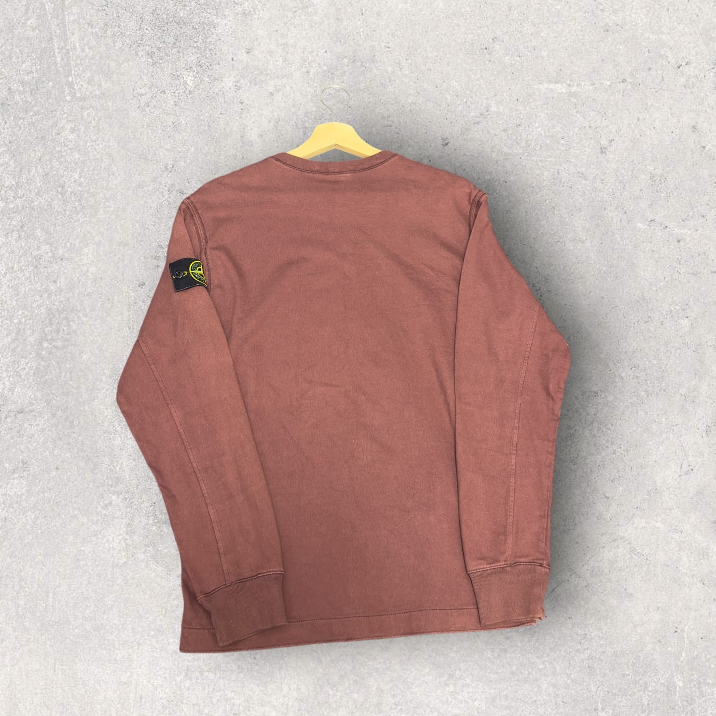 Stone Island Burgundy Sweatshirt (S 20”)