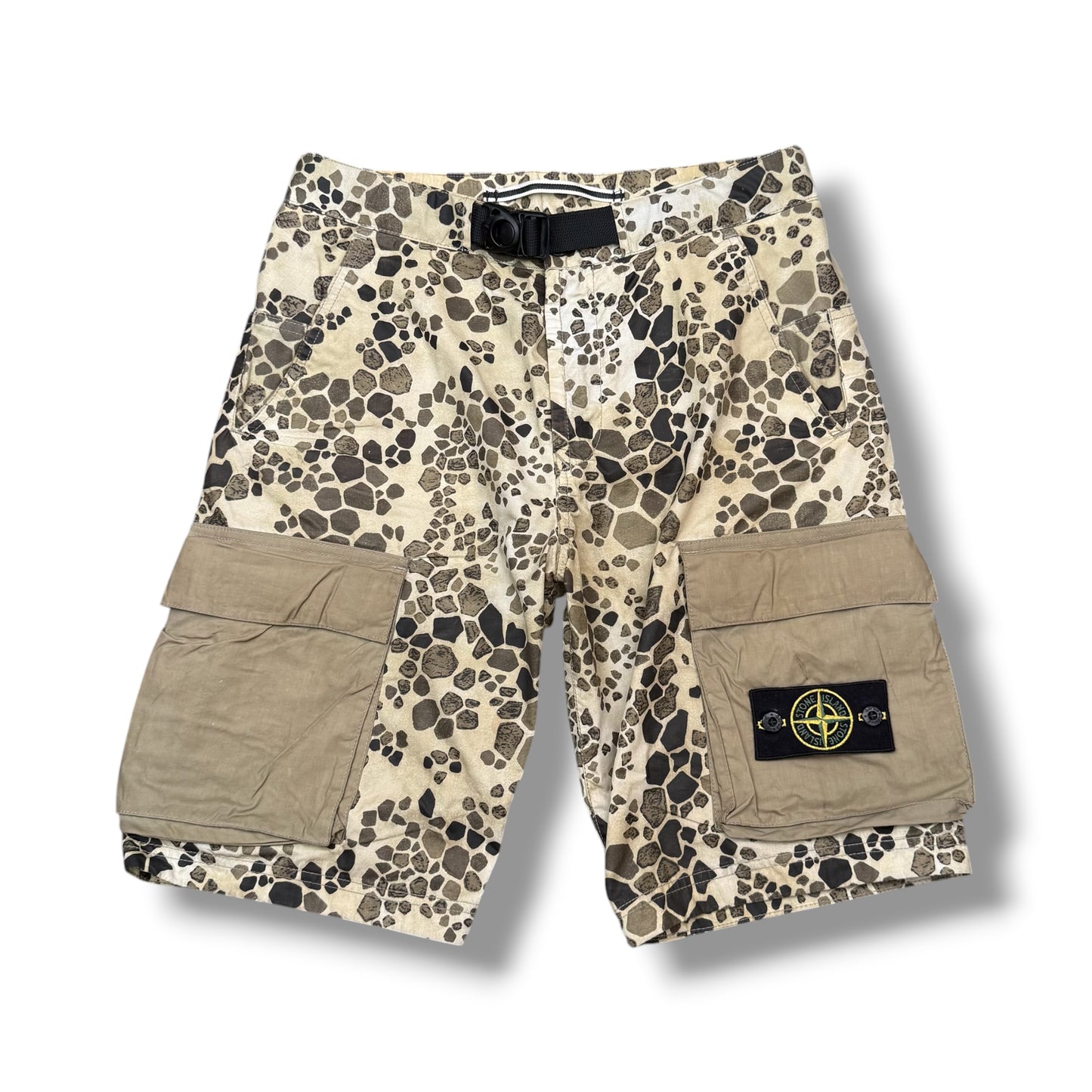 Stone Island Alligator Camo Cargo Shorts (S)