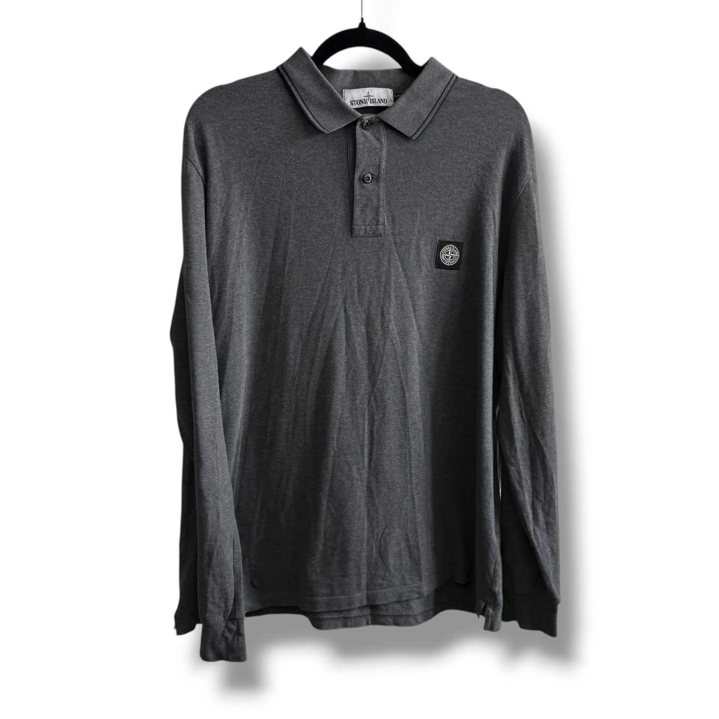 Stone Island Long Sleeve Polo (2XL, 23.5”)