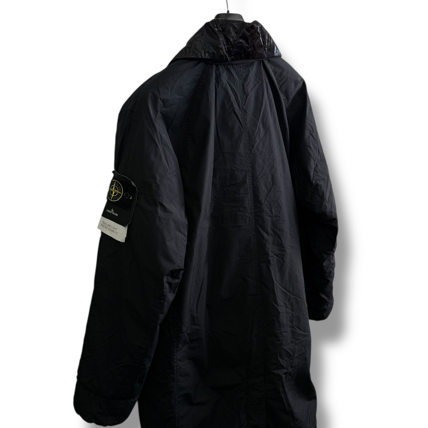 Stone Island Naslan Light Watro Down TC Long Fishtail Coat (M, 24.5” - Fits XL)
