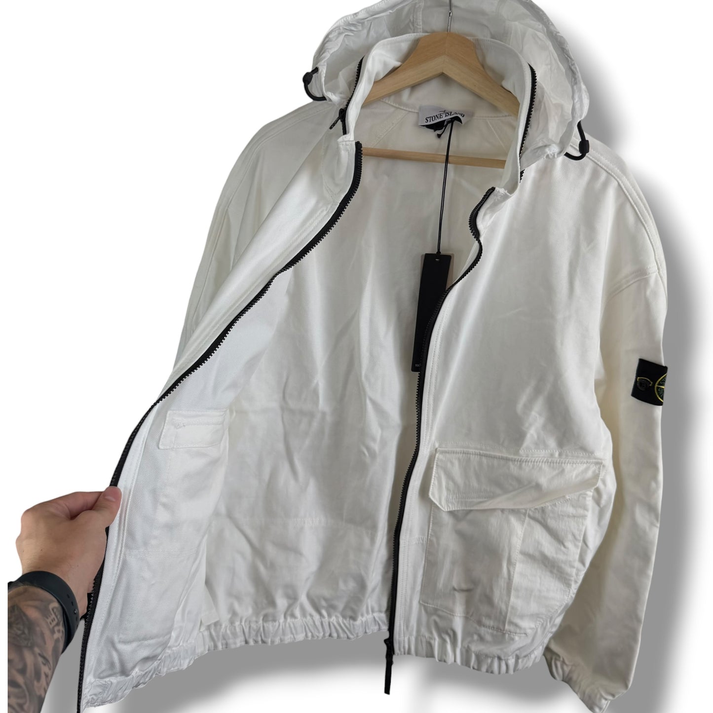 Stone Island Organic Panama Cotton + Nylon Jacket (Multiple Sizes)