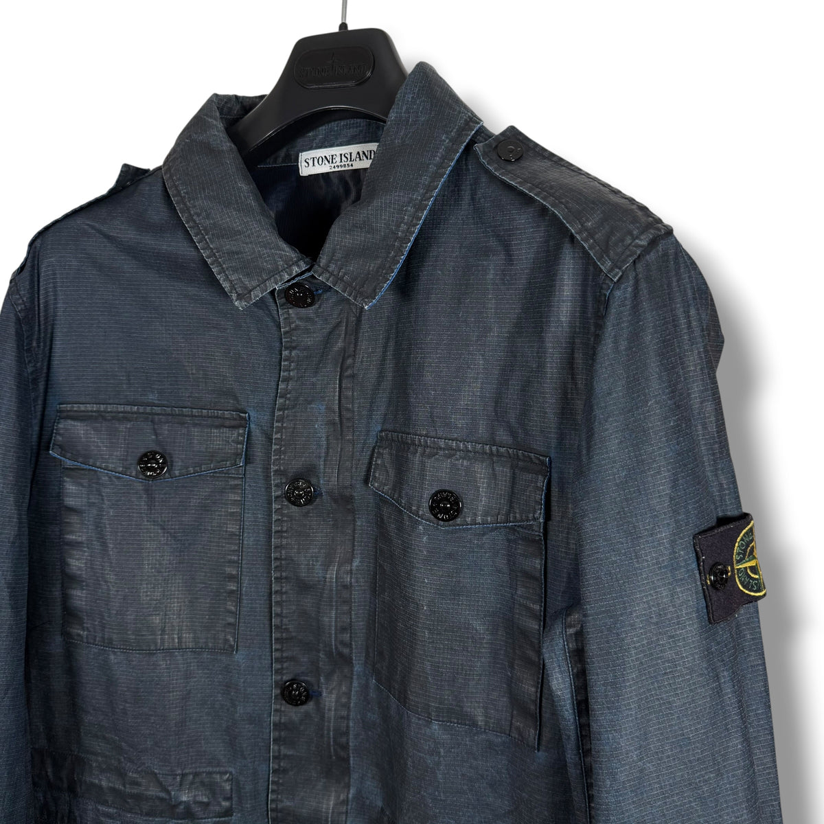 Stone Island 2011 Rip Stop Coated Multi Pocket Jacket (L, 24”)