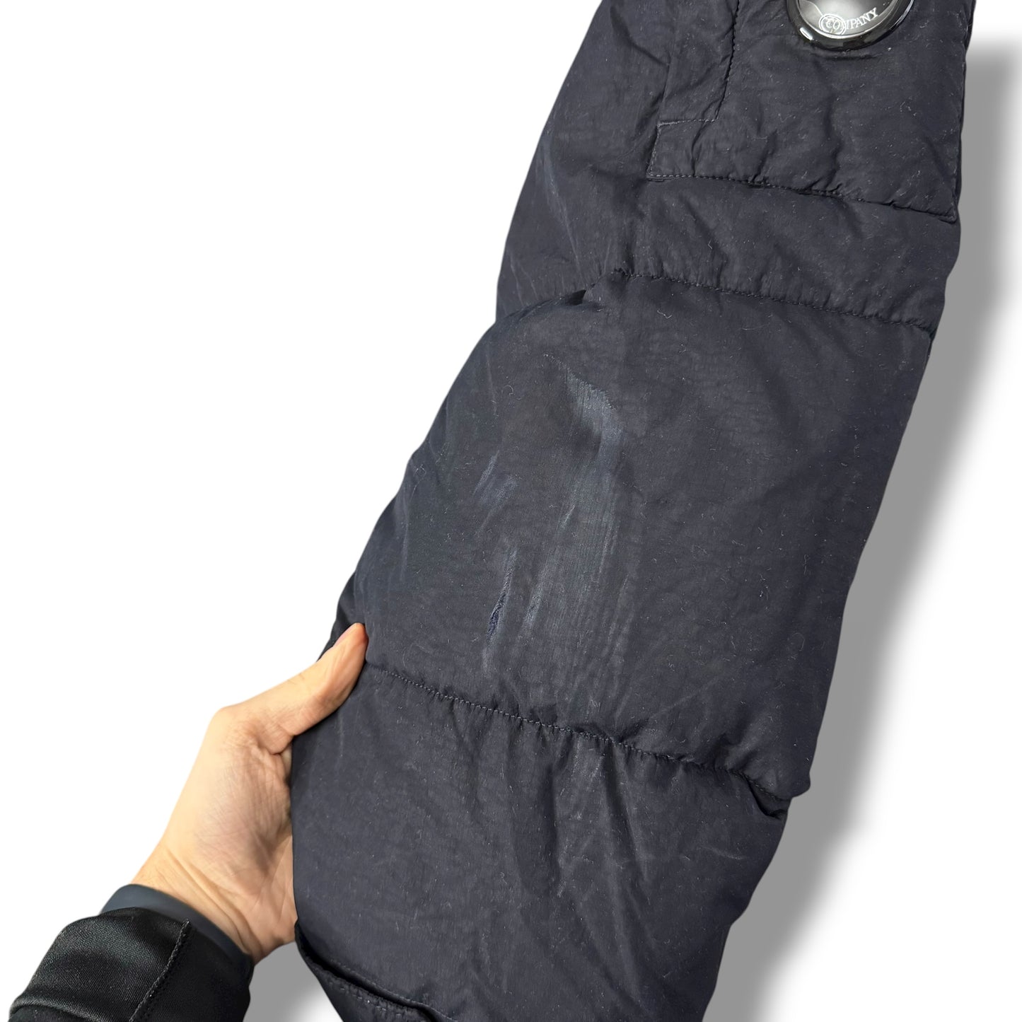 CP Company Flatt Nylon 3/4 Puffer (L, 24.5”)