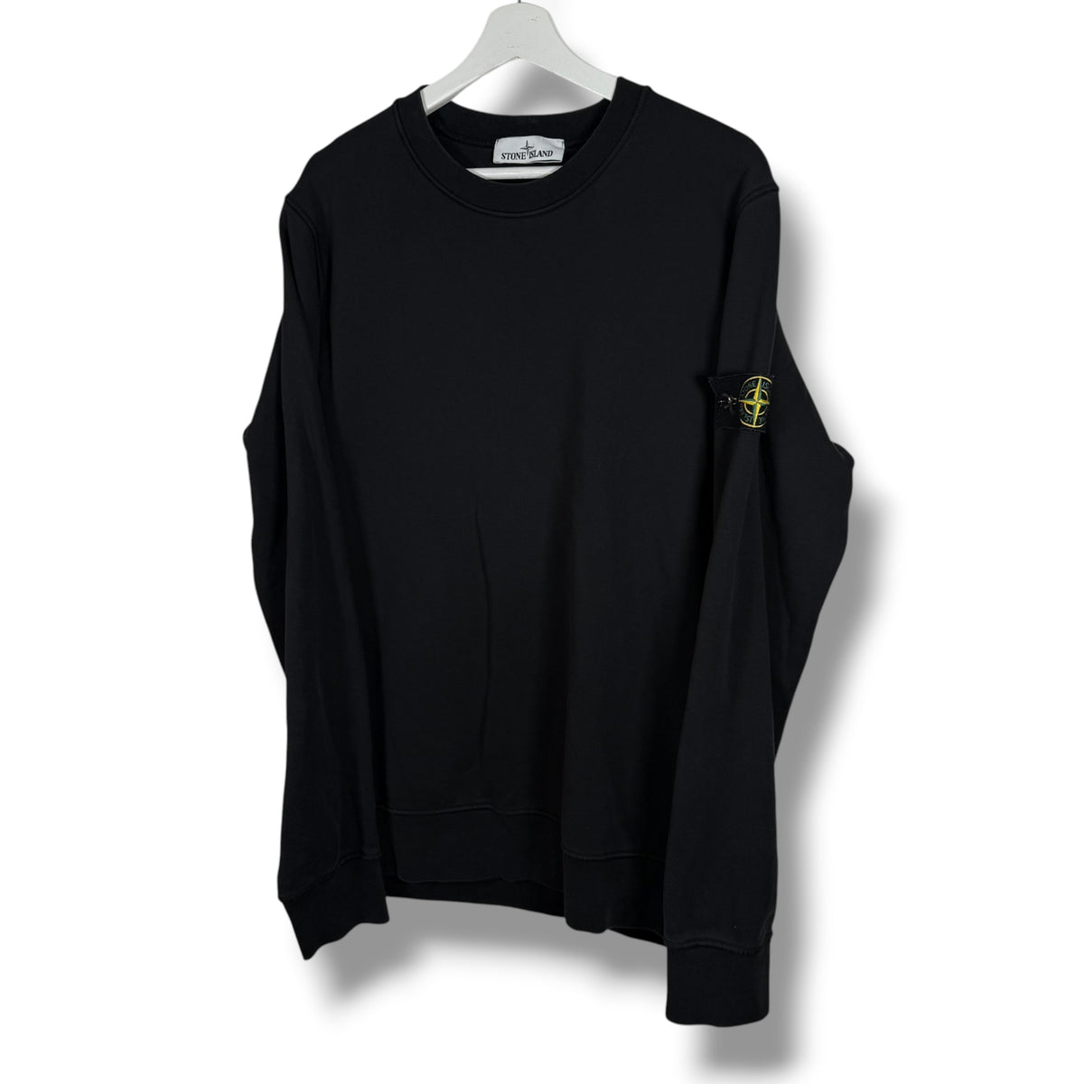 Stone Island Black Sweatshirt (L, 23”)