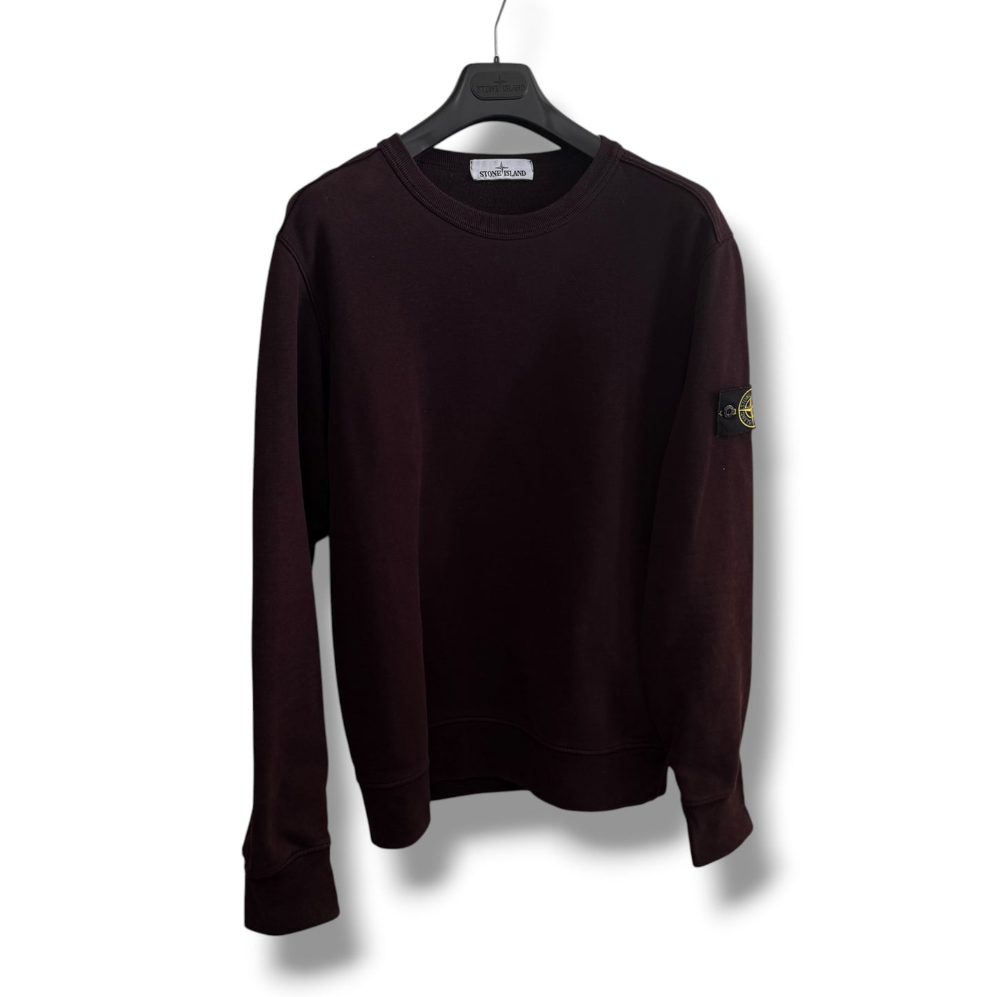 Stone Island Maroon Sweatshirt (L, 23”)