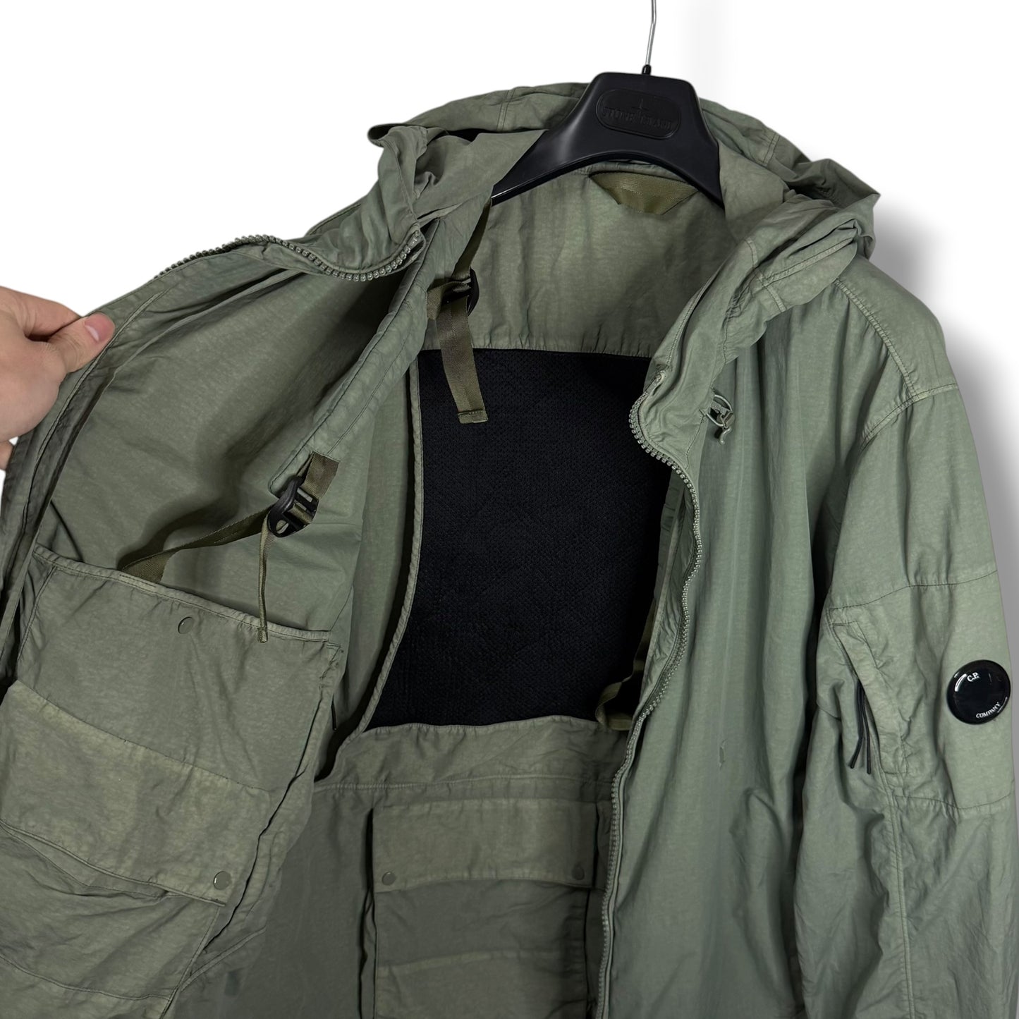 CP Company Flatt Nylon Reversible Hooded Jacket (2XL, 26”)