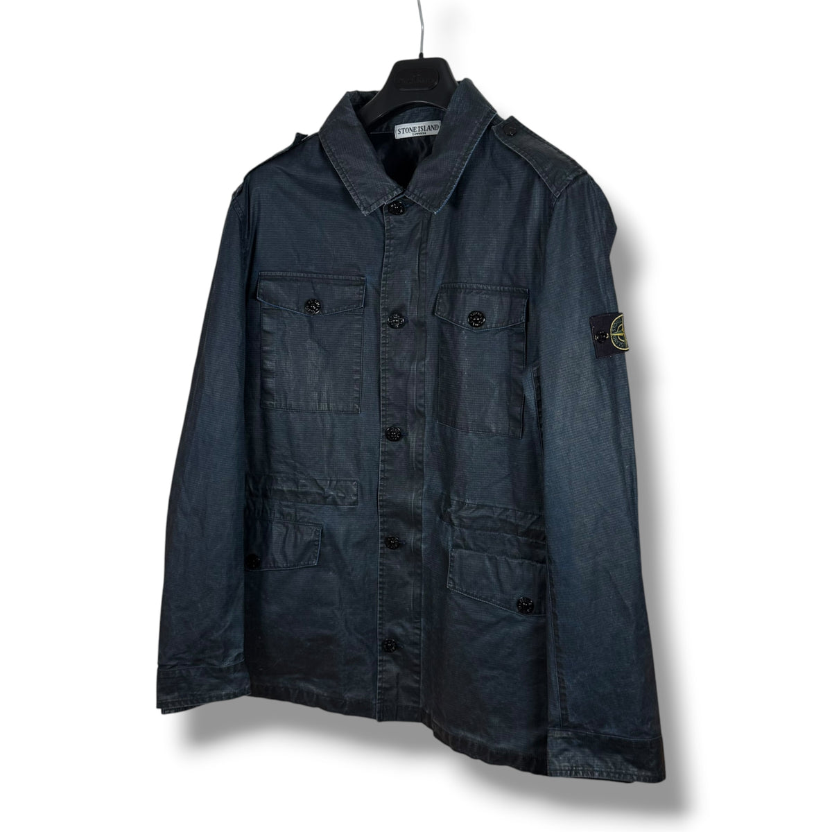 Stone Island 2011 Rip Stop Coated Multi Pocket Jacket (L, 24”)