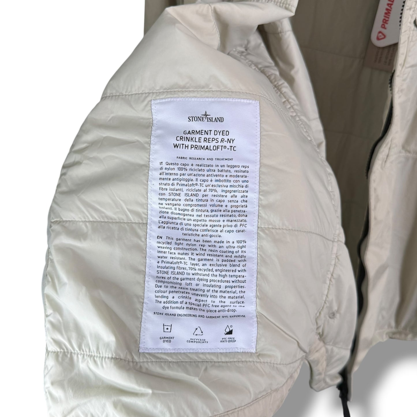 Stone Island Garment Dyed Crinkle Reps R-NY With Primaloft-TC (L, 23.5”)