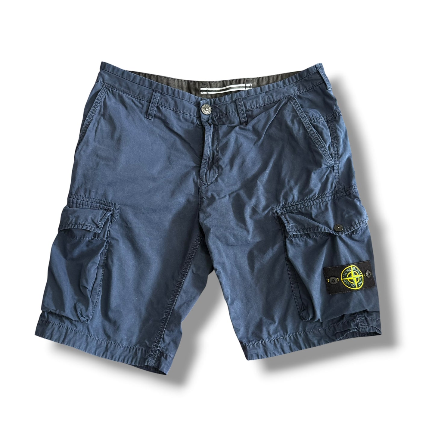 Stone Island Blue Cargo Shorts (33”)